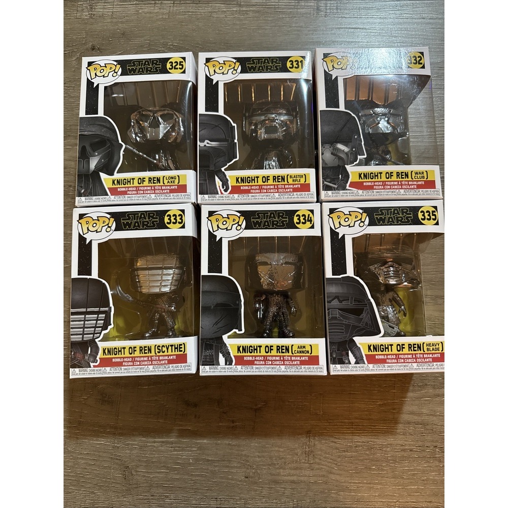 Star Wars Funko Pop Knight Of REN 325, 331, 332, 333, 334, 335 NEW In Box Lot 6